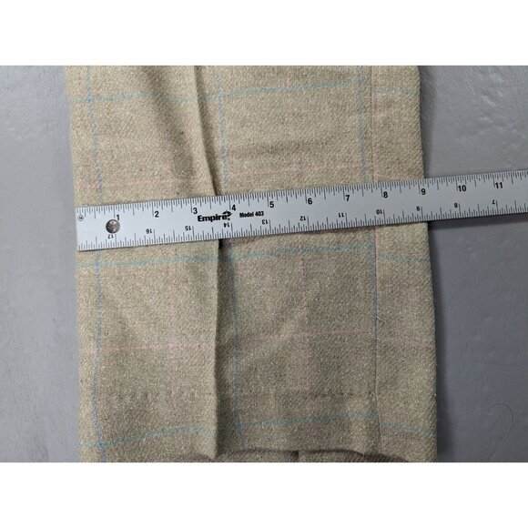 GANT Brown Mens Trouser‎ Size 36x34  Straight Silk Blend Blue Pink Window Pane - Picture 11 of 11